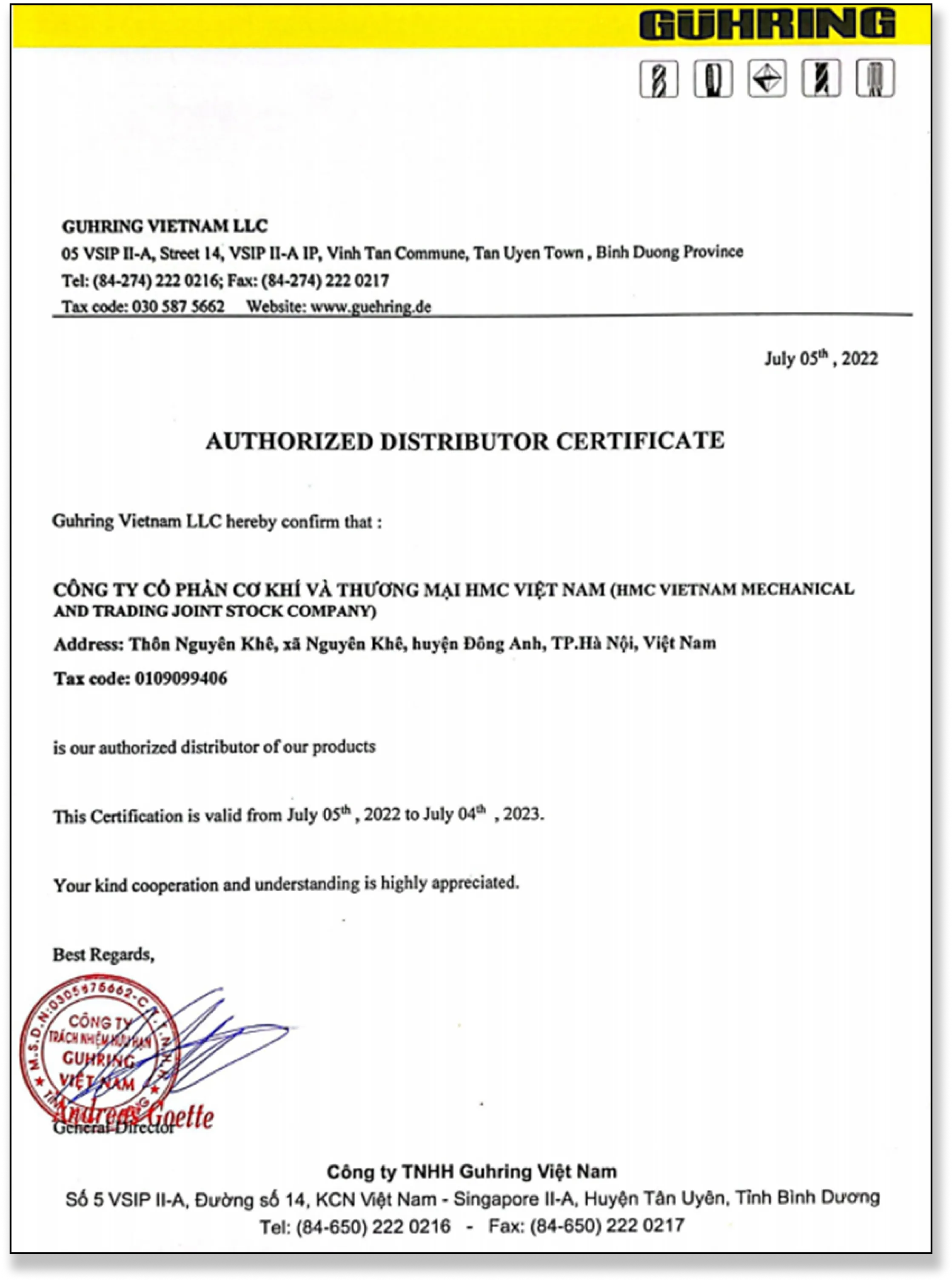 Guhring Authorized Distributor